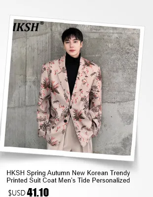 HKSH Autumn Summer New Men's Punk Fashion Tide Jumpsuit Youth Detachable National Casual Overalls Safari Style Pants Tops HK0056