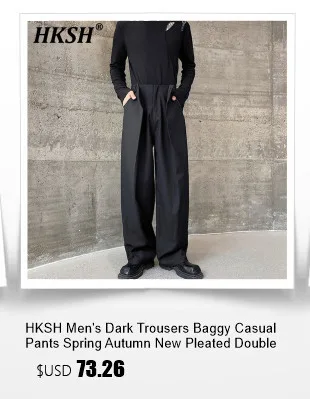 HKSH Autumn Summer New Men's Punk Fashion Tide Jumpsuit Youth Detachable National Casual Overalls Safari Style Pants Tops HK0056