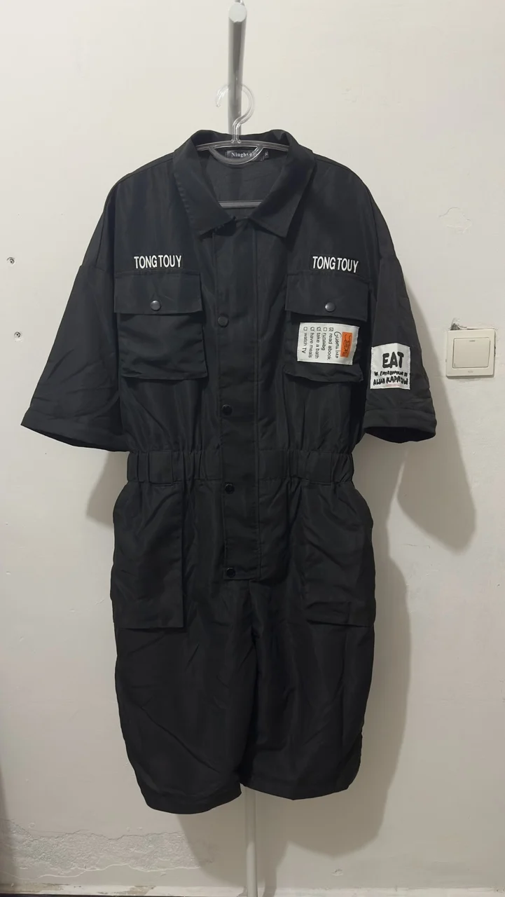 HKSH Autumn Summer New Men's Punk Fashion Tide Jumpsuit Youth Detachable National Casual Overalls Safari Style Pants Tops HK0056