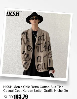 HKSH Autumn Summer New Men's Punk Fashion Tide Jumpsuit Youth Detachable National Casual Overalls Safari Style Pants Tops HK0056