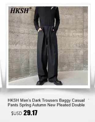 HKSH Autumn Summer New Men's Punk Fashion Tide Jumpsuit Youth Detachable National Casual Overalls Safari Style Pants Tops HK0056