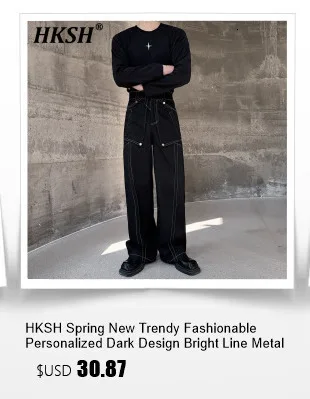 HKSH Autumn Summer New Men's Punk Fashion Tide Jumpsuit Youth Detachable National Casual Overalls Safari Style Pants Tops HK0056