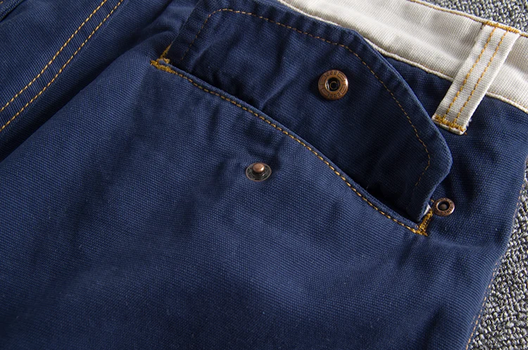 Summer fashion style personality color splicing wash and do old slim men's cargo shorts multi-pocket casual pants