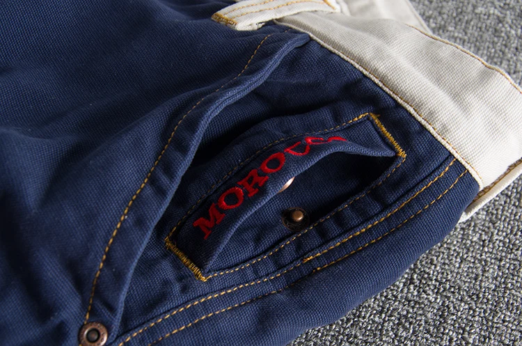 Summer fashion style personality color splicing wash and do old slim men's cargo shorts multi-pocket casual pants