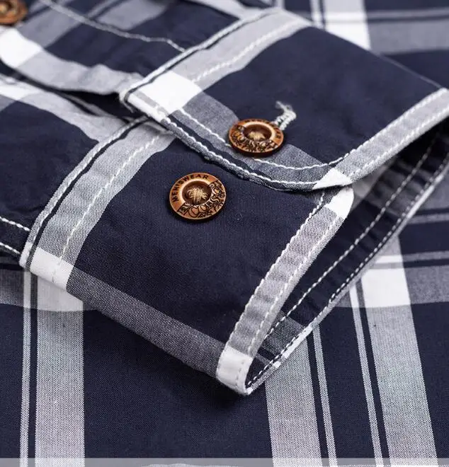 2021 New Men Shirt  100% Cotton High Quality Long Sleeve Casual BusinessPlaid Fashion Branded Clothes Bright Color DA450