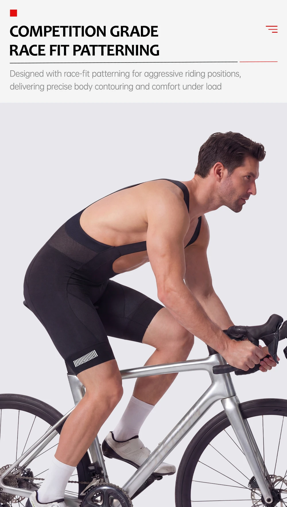 ZRSE Men's Cycling Vest Bib Shorts Set Summer Breathable Quick Dry Slim Fit Short Sleeve for Gym Outdoor Running Road Bike MTB