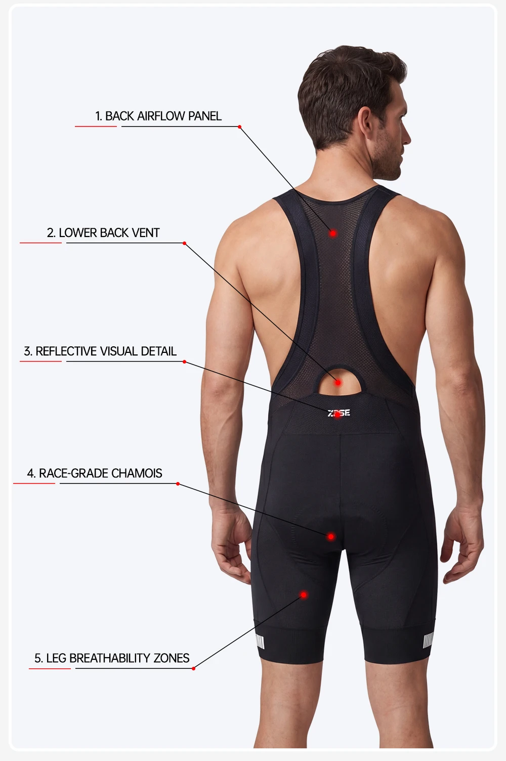 ZRSE Men's Cycling Vest Bib Shorts Set Summer Breathable Quick Dry Slim Fit Short Sleeve for Gym Outdoor Running Road Bike MTB