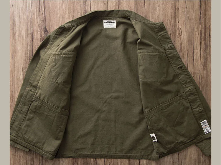 TCU Multi Pockets American Vintage Casual Jackets Spring Autumn 100% Cotton Chevron Coats for Male Amekaji Workwear Hunting Wear