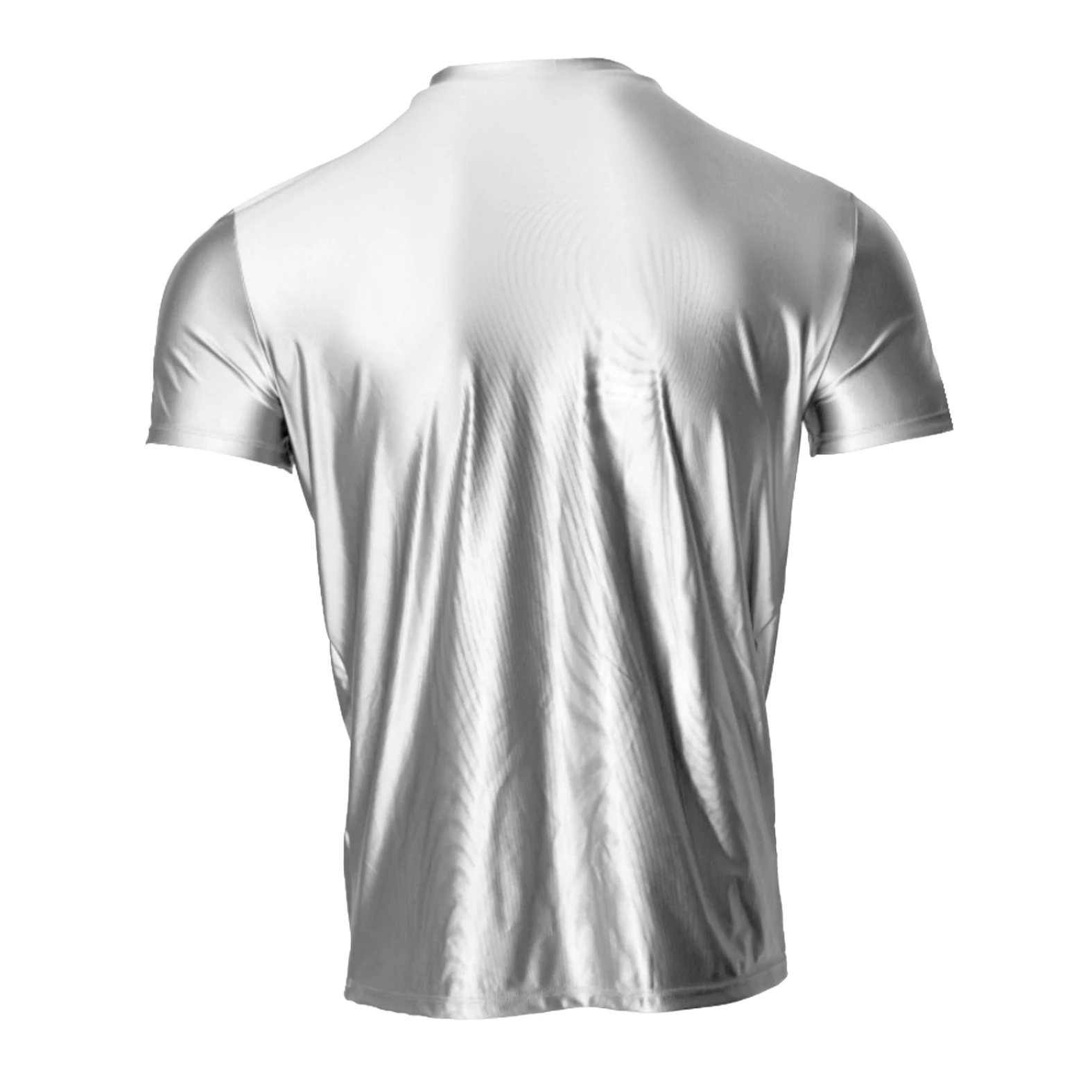 AMORESY Spring Men's Ice Silk Short-Sleeved T-Shirt Breathable Comfortable Casual Wear Half-Sleeved Top Home Wear