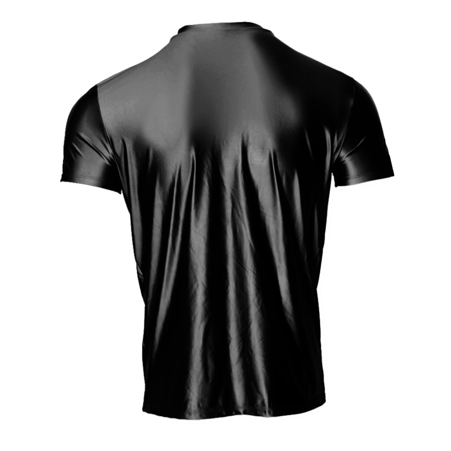 AMORESY Spring Men's Ice Silk Short-Sleeved T-Shirt Breathable Comfortable Casual Wear Half-Sleeved Top Home Wear