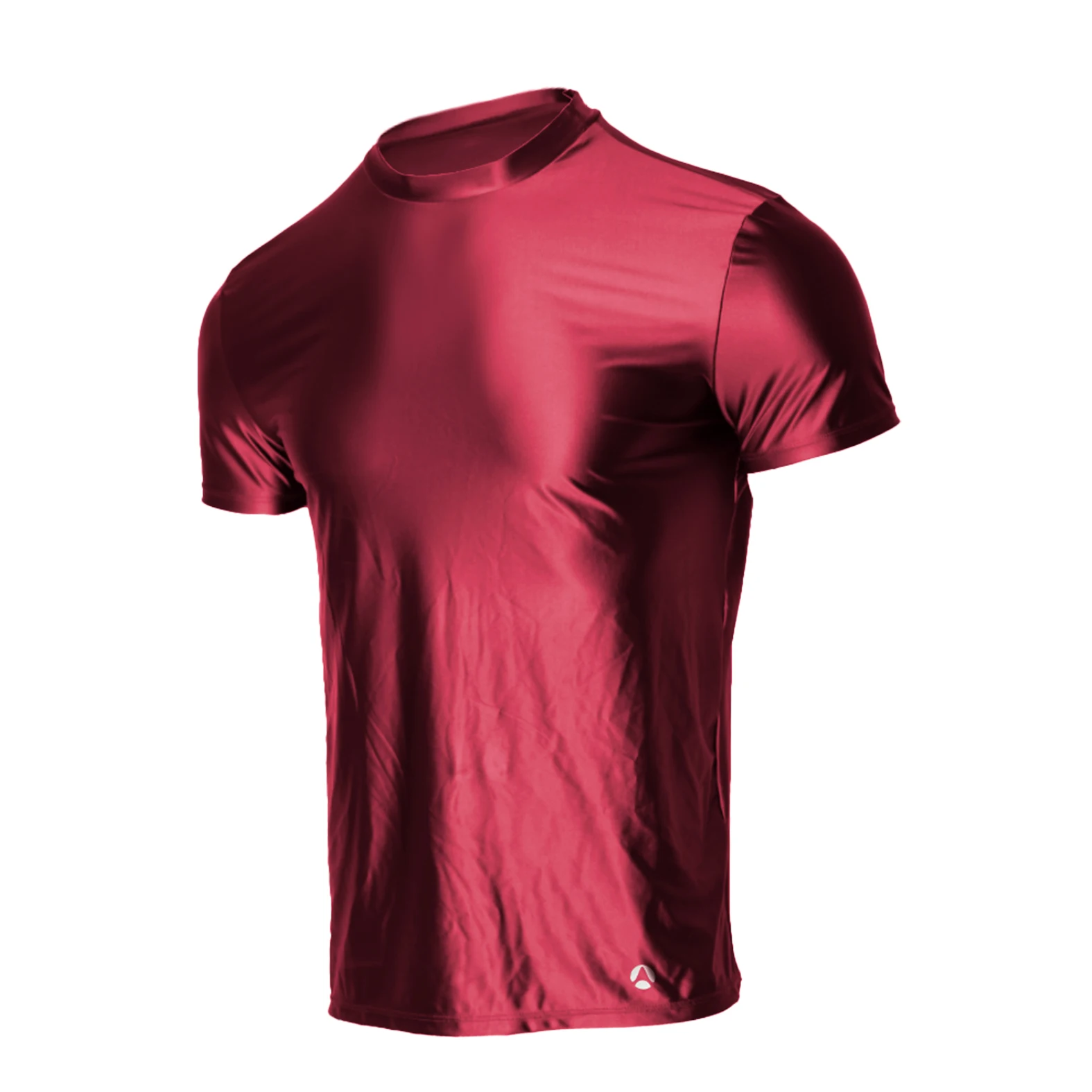 AMORESY Spring Men's Ice Silk Short-Sleeved T-Shirt Breathable Comfortable Casual Wear Half-Sleeved Top Home Wear