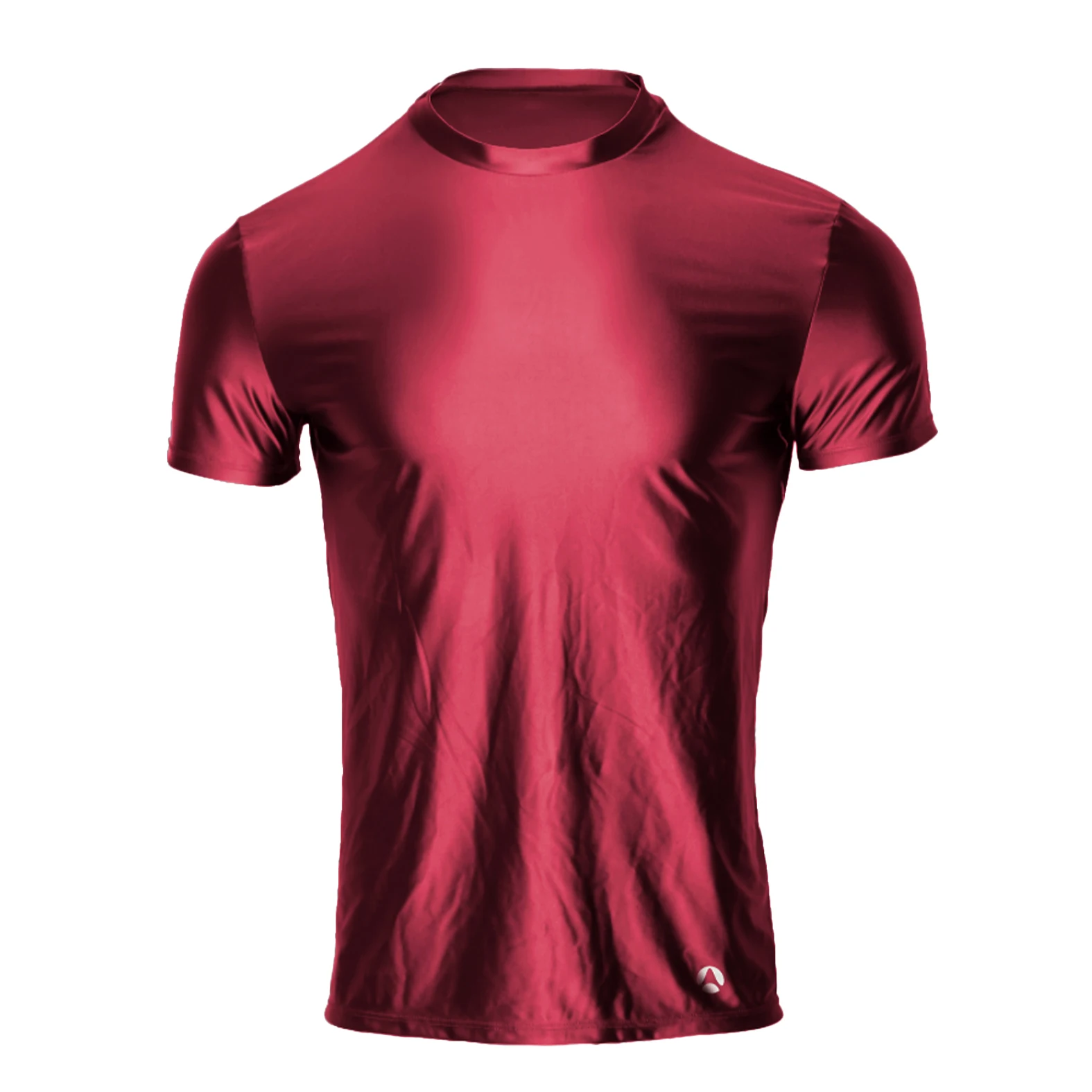 AMORESY Spring Men's Ice Silk Short-Sleeved T-Shirt Breathable Comfortable Casual Wear Half-Sleeved Top Home Wear