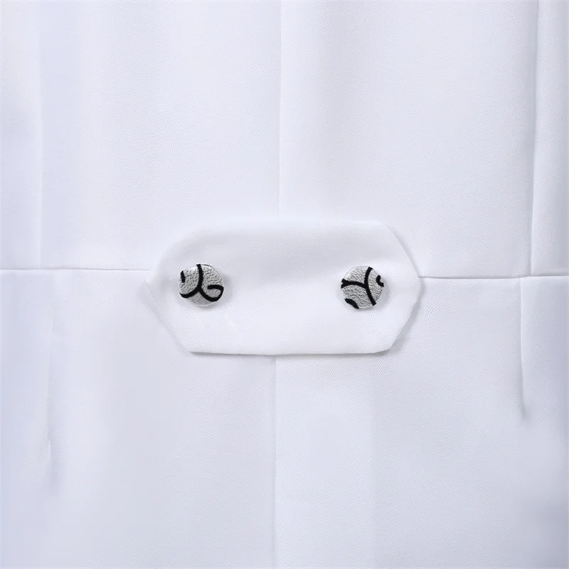 Tailcoat Suits Men Vest Jacket White Tail Coat Chorus Tuxedo Floral Stage Costume Singer Performer Magician Host Outfits