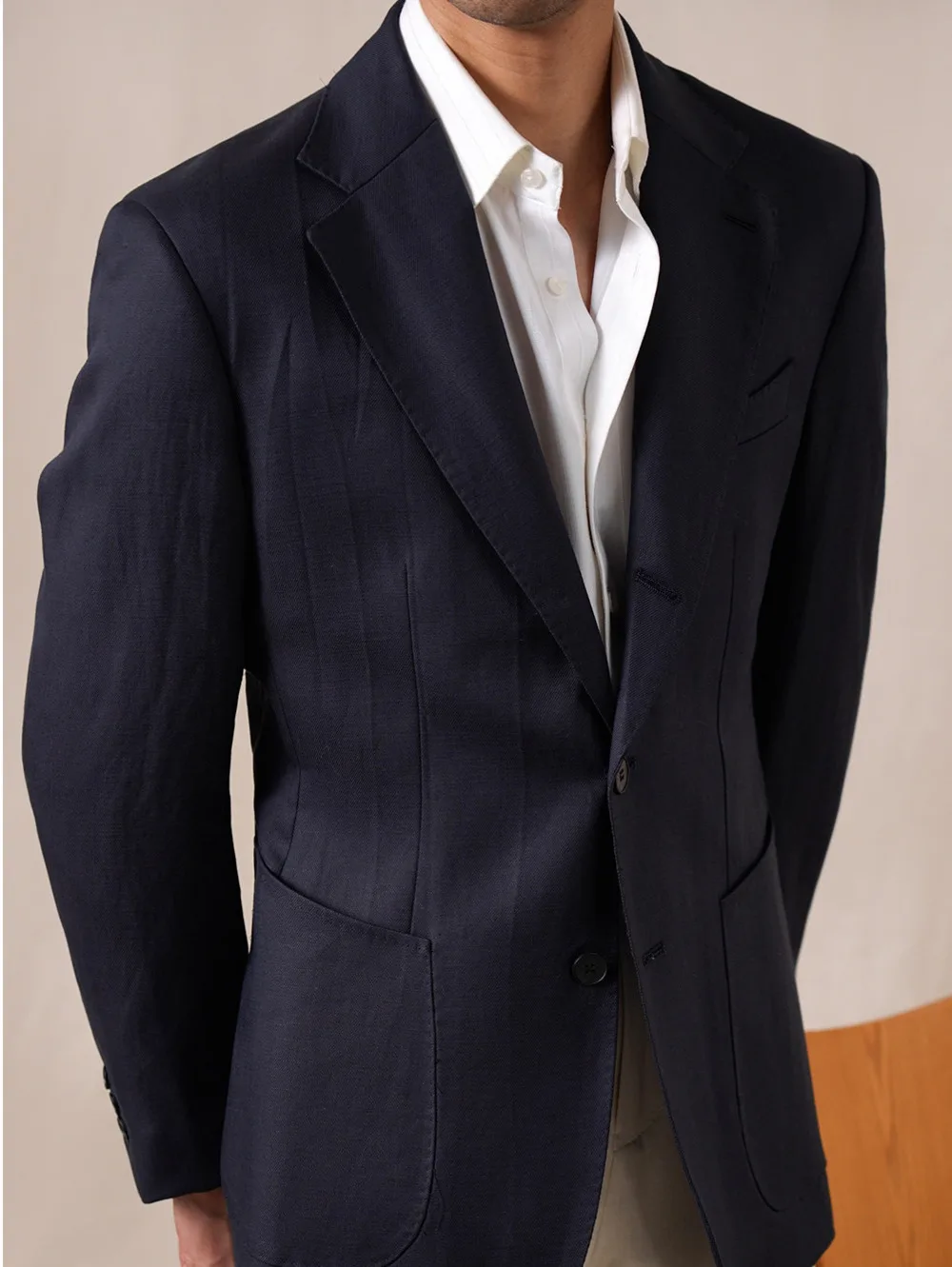 Linen Blend Men Blazer Single Breasted Business Men Blazer 2026 Vintage Gentleman Wedding Groom Formal Blazer Xadrez Masculino