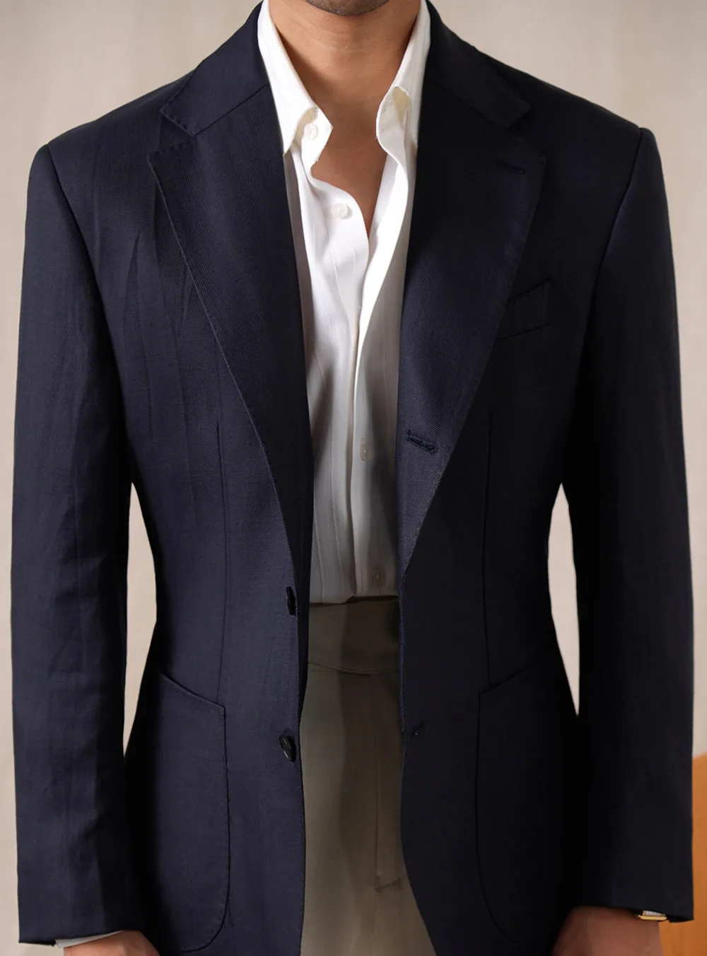 Linen Blend Men Blazer Single Breasted Business Men Blazer 2026 Vintage Gentleman Wedding Groom Formal Blazer Xadrez Masculino