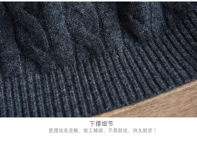Men's 100% Pure Cashmere Round Neck Sweater High-End Brand Fashion Autumn Winter Warm Comfortable Knitwear for Casual Wear