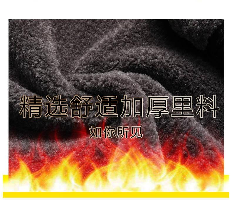 Add Fleece and Thickening Winter Dad Leather Jacket for Middle-aged Grandpa Fur Collar Middle-aged Men's Coat for Warmth