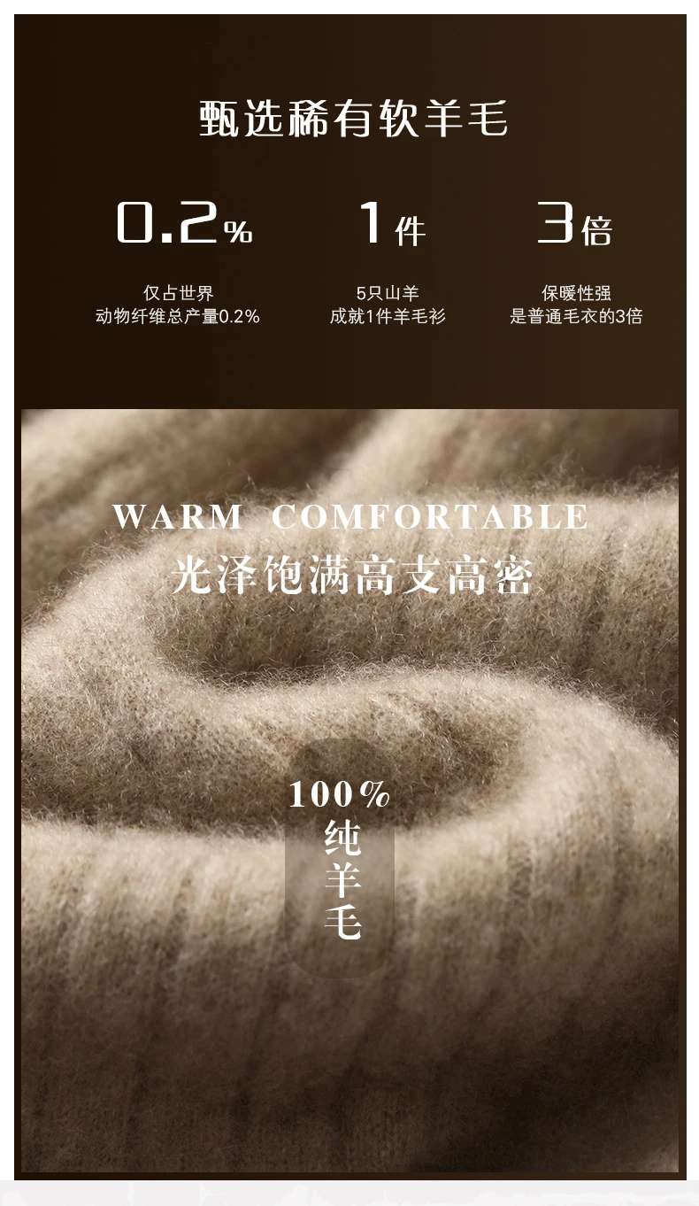 Men Leisure 100% Merino Wool Sweater Seagull Collar Vertical Stripe Pullover Autumn Winter Cashmere Knitwear Casual Soft Top