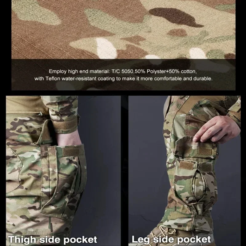 Gen3 Tactical Pants Camo Hunting Clothes Multicam G3 Cargo Pants Trainning Combat Trousers Men Clothing Tactic Water Repellent