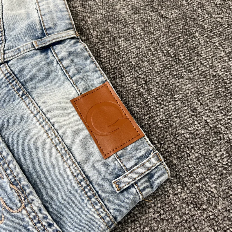 New Arrival Derschutze Denim Shorts High Quality Embroidery Patterns Casual Pants Streetwear Trend Derschutze Jeans