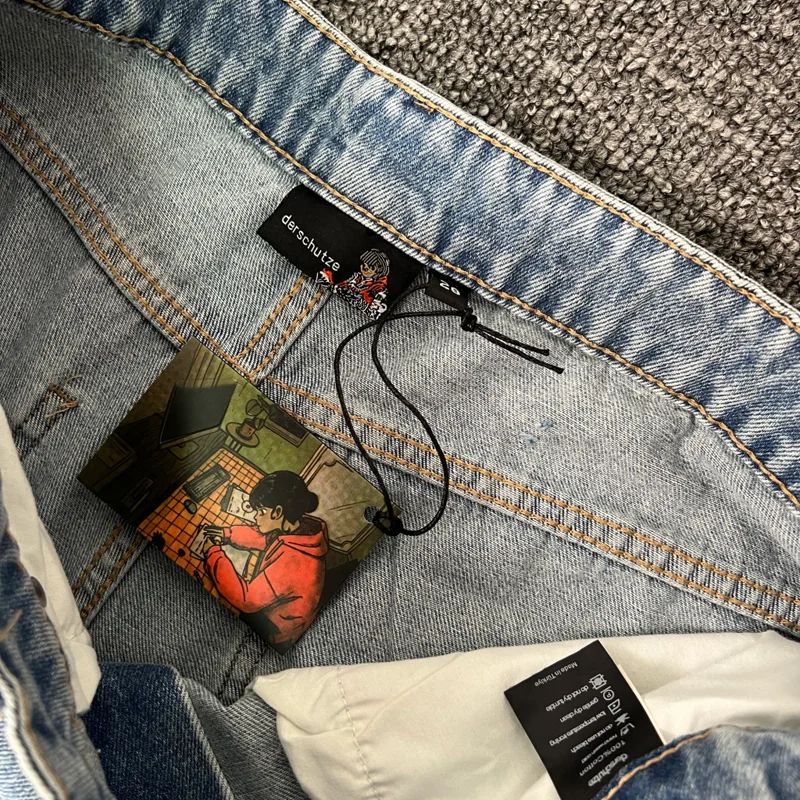 New Arrival Derschutze Denim Shorts High Quality Embroidery Patterns Casual Pants Streetwear Trend Derschutze Jeans