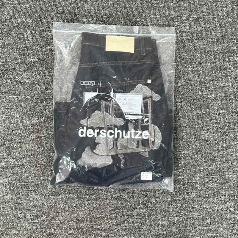 New Arrival Derschutze Denim Shorts High Quality Embroidery Patterns Casual Pants Streetwear Trend Derschutze Jeans