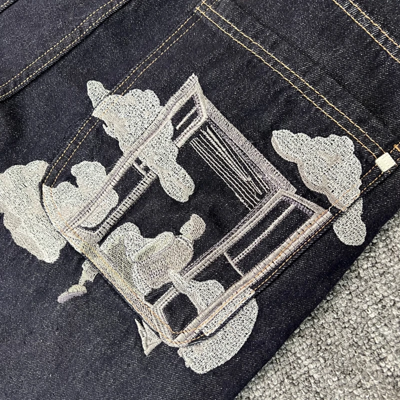 New Arrival Derschutze Denim Shorts High Quality Embroidery Patterns Casual Pants Streetwear Trend Derschutze Jeans