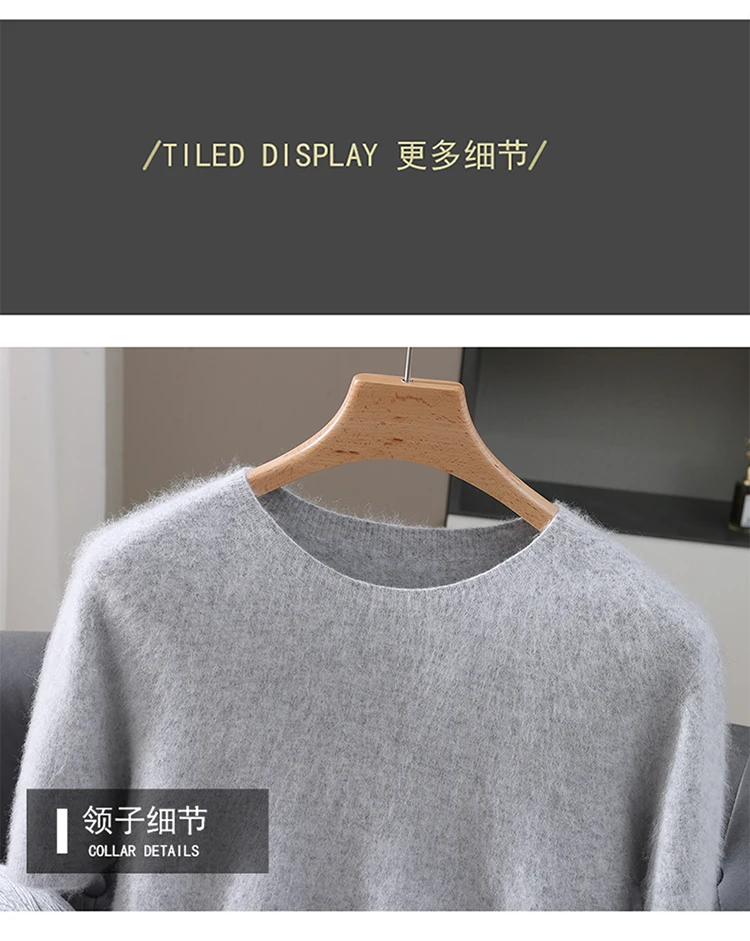 Men's 100% Mink Cashmere Round Neck Knitted Short Sleeved Loose Solid Color Half Sleeved Simple T-Shirt Casual Business Clothing