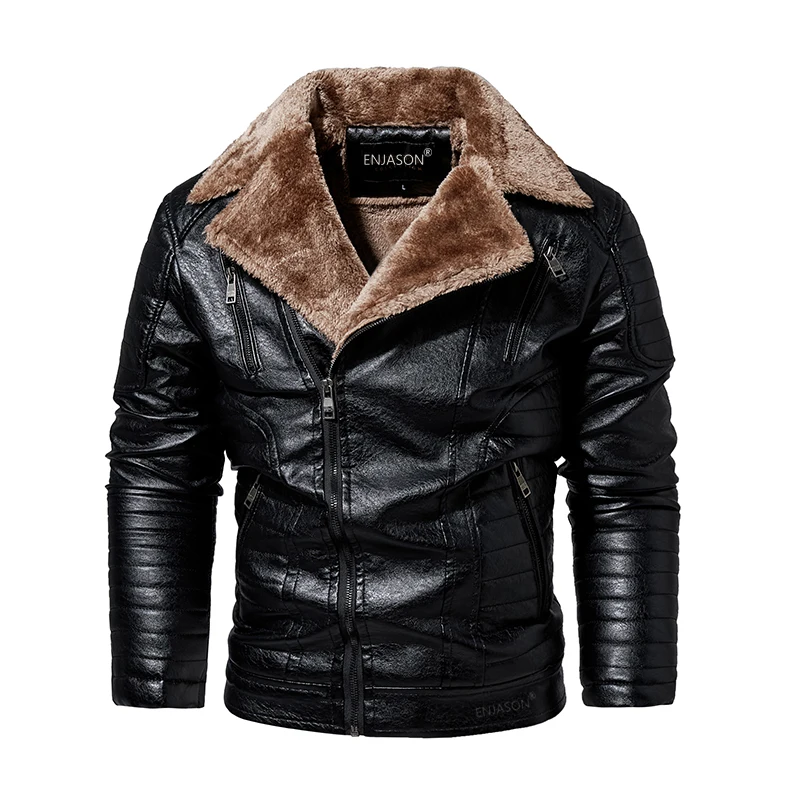 Men's Leather Jackets Autumn Casual Motorcycle PU Jacket Biker Leather Coats Brand Clothing EU Size