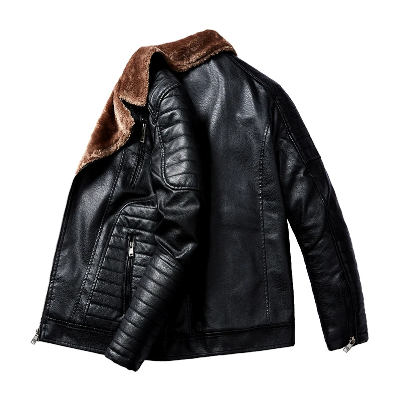 Men's Leather Jackets Autumn Casual Motorcycle PU Jacket Biker Leather Coats Brand Clothing EU Size