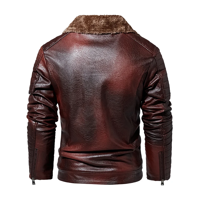 Men's Leather Jackets Autumn Casual Motorcycle PU Jacket Biker Leather Coats Brand Clothing EU Size