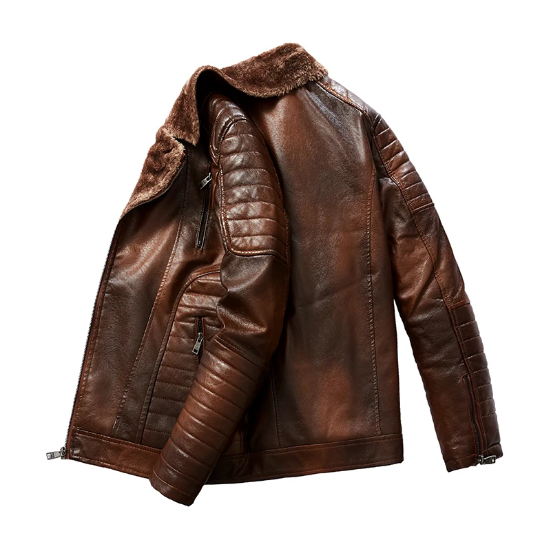 Men's Leather Jackets Autumn Casual Motorcycle PU Jacket Biker Leather Coats Brand Clothing EU Size