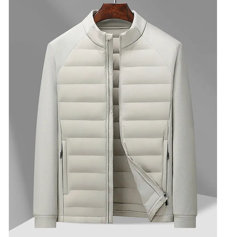 High-quality Winter Fashion, Cool and Lightweight Hoodie, Long-sleeved Stand-up Collar Down Jacket with 90% Down Content