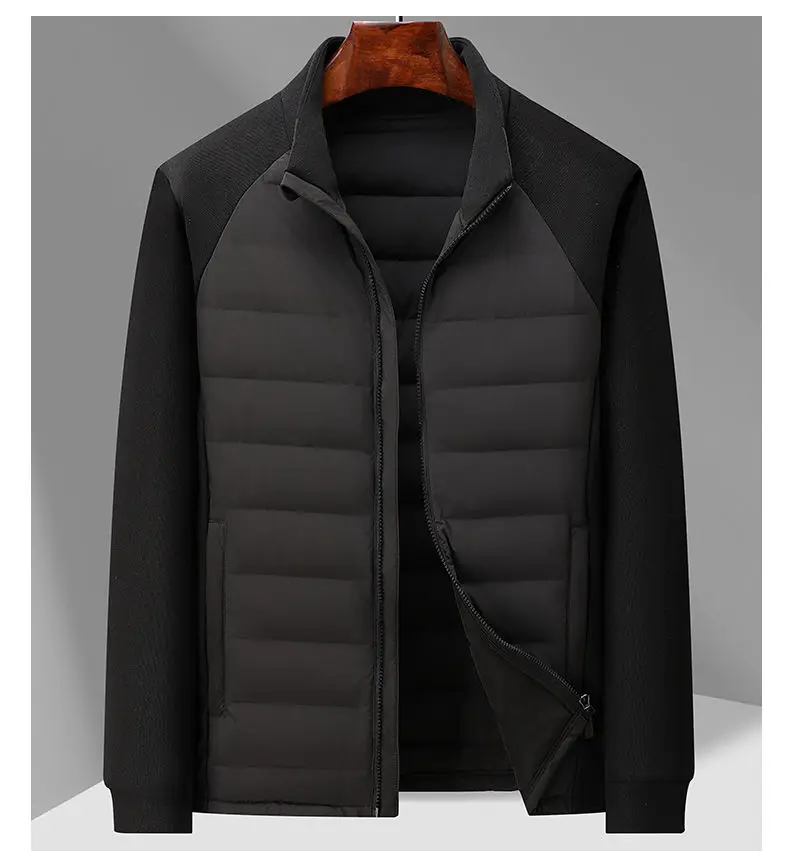 High-quality Winter Fashion, Cool and Lightweight Hoodie, Long-sleeved Stand-up Collar Down Jacket with 90% Down Content