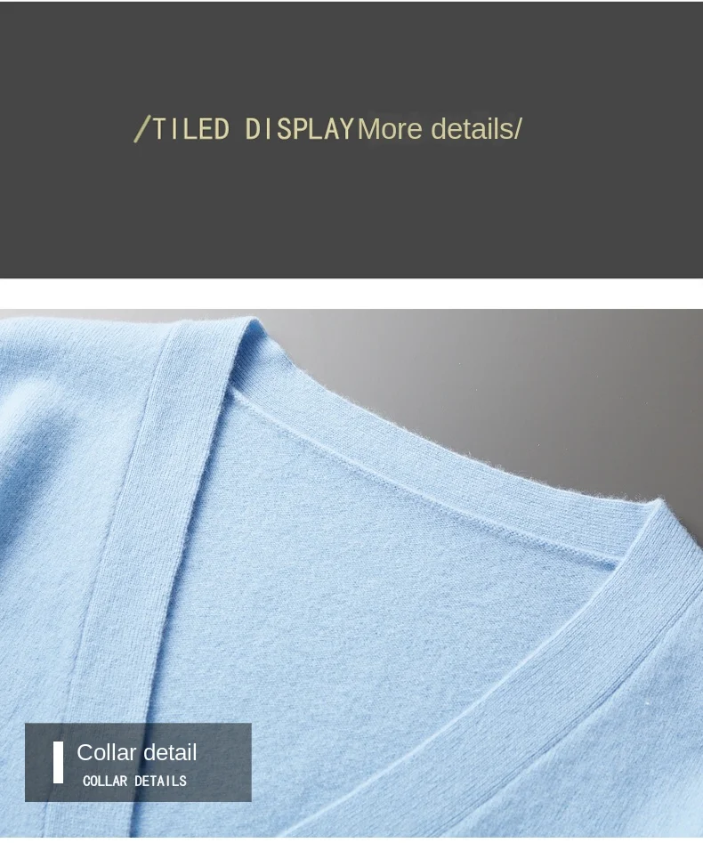 Men's Cardigan Spring Autumn Basic Style 100% Pure Merino Wool Knitted Sweater Large Loose V-neck Jacket Solid Color Casual Top