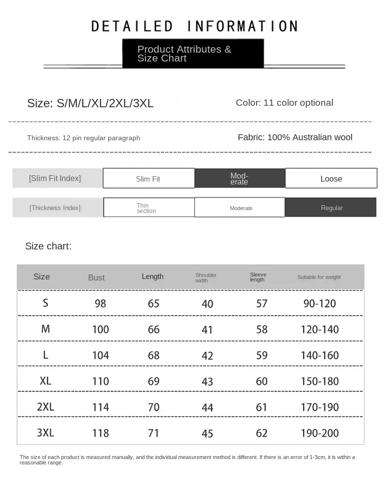 Men's Cardigan Spring Autumn Basic Style 100% Pure Merino Wool Knitted Sweater Large Loose V-neck Jacket Solid Color Casual Top