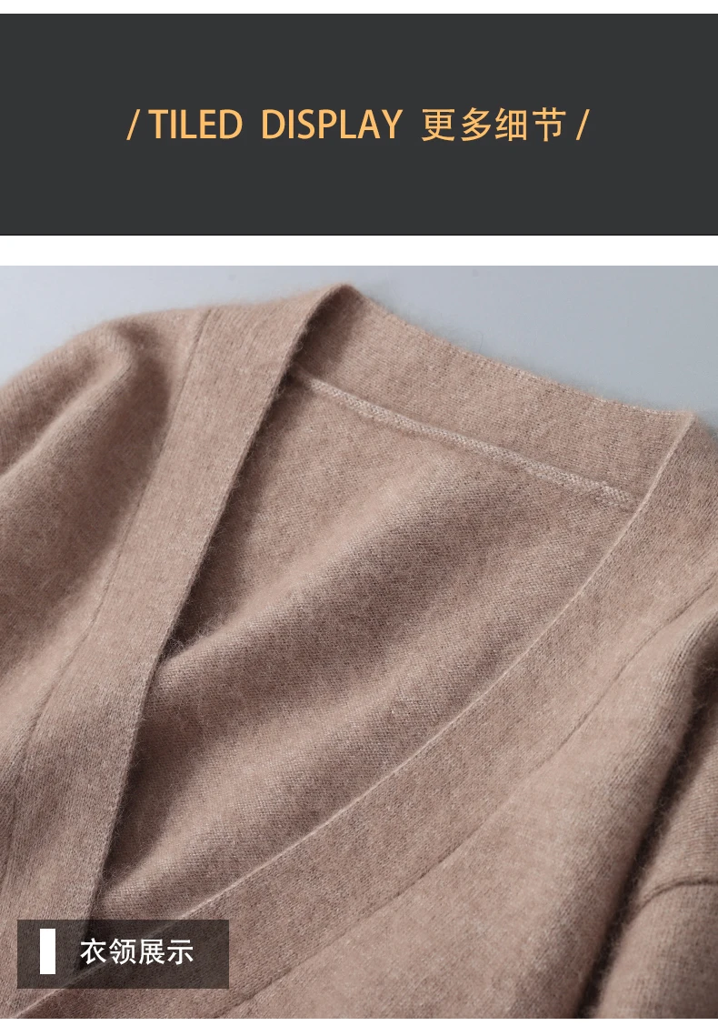 2025 Autumn Winter New Cardigan Men's V-Neck Top 100% Mink Cashmere Knitted Sweater Casual Loose Large Long Sleeved Shirt Jacket