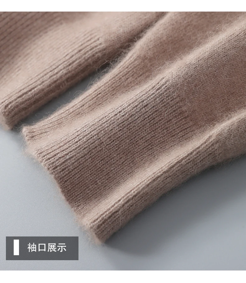 2025 Autumn Winter New Cardigan Men's V-Neck Top 100% Mink Cashmere Knitted Sweater Casual Loose Large Long Sleeved Shirt Jacket