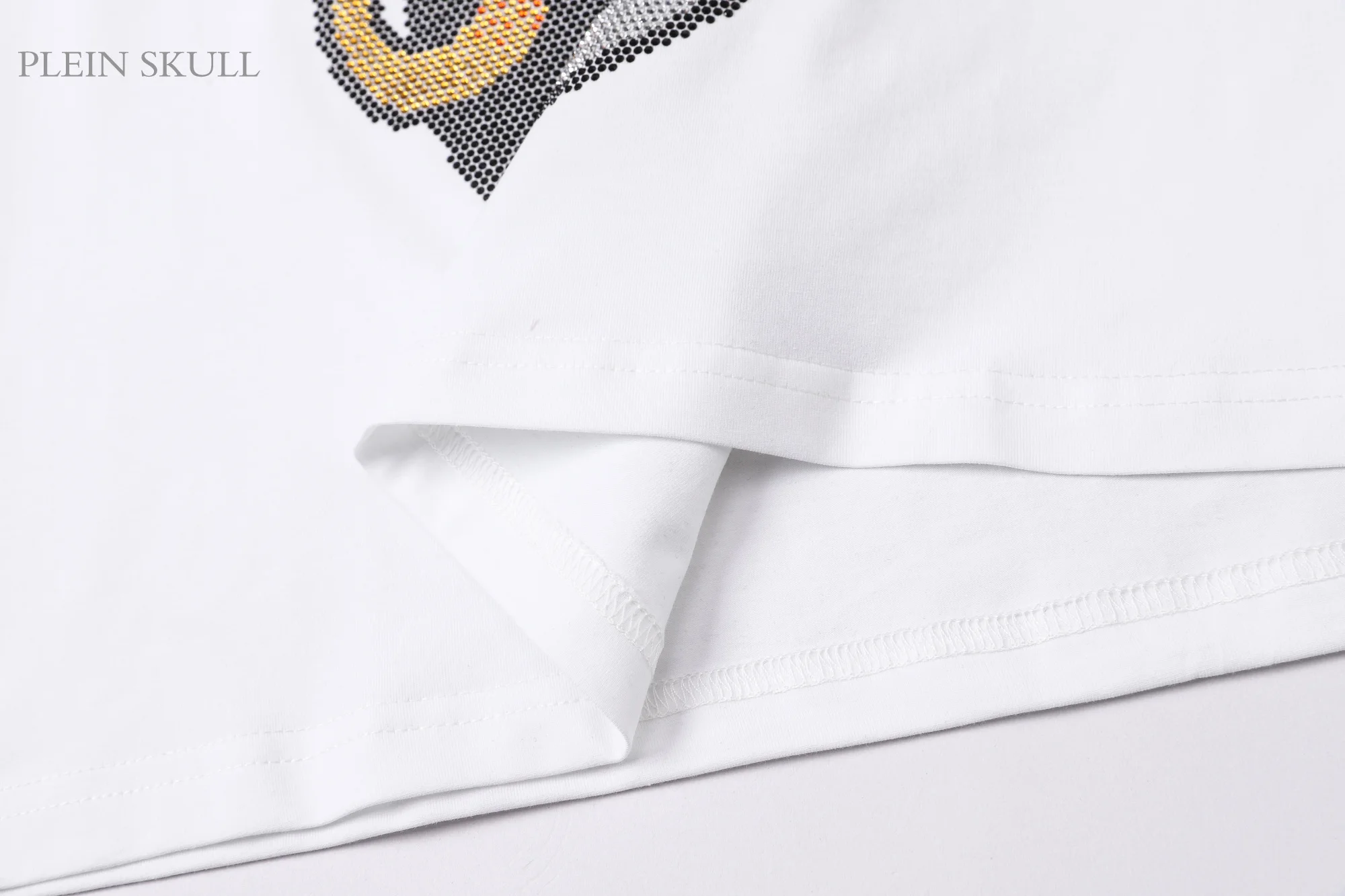 PLEIN SKULL Heavy Duty Hot Stamping T-shirt T-shirt Summer Sports Moisture wicking Short Sleeve Outdoor Unisex Round Neck Shirt