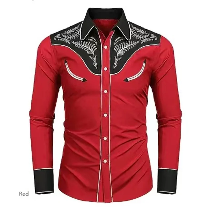 2024 New Men's Tribal Ethnic Men's Outdoor Casual Fashion Simple Shirt Party Button Lapel Long Sleeve Soft And Comfortable