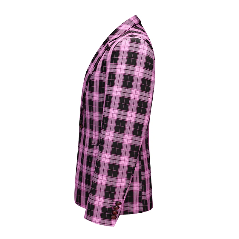 Single Breasted Plaid Suit Men's Clothing Fashion Simple Men Business Social Wedding Party Tuxedo Dress Blazers Jacket