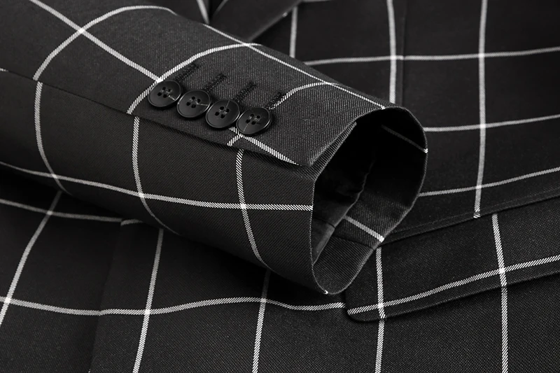 Single Breasted Plaid Suit Men's Clothing Fashion Simple Men Business Social Wedding Party Tuxedo Dress Blazers Jacket