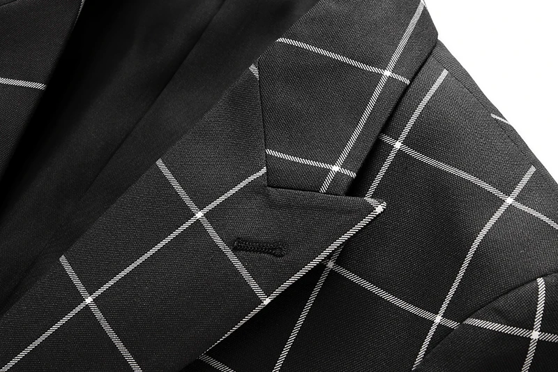 Single Breasted Plaid Suit Men's Clothing Fashion Simple Men Business Social Wedding Party Tuxedo Dress Blazers Jacket