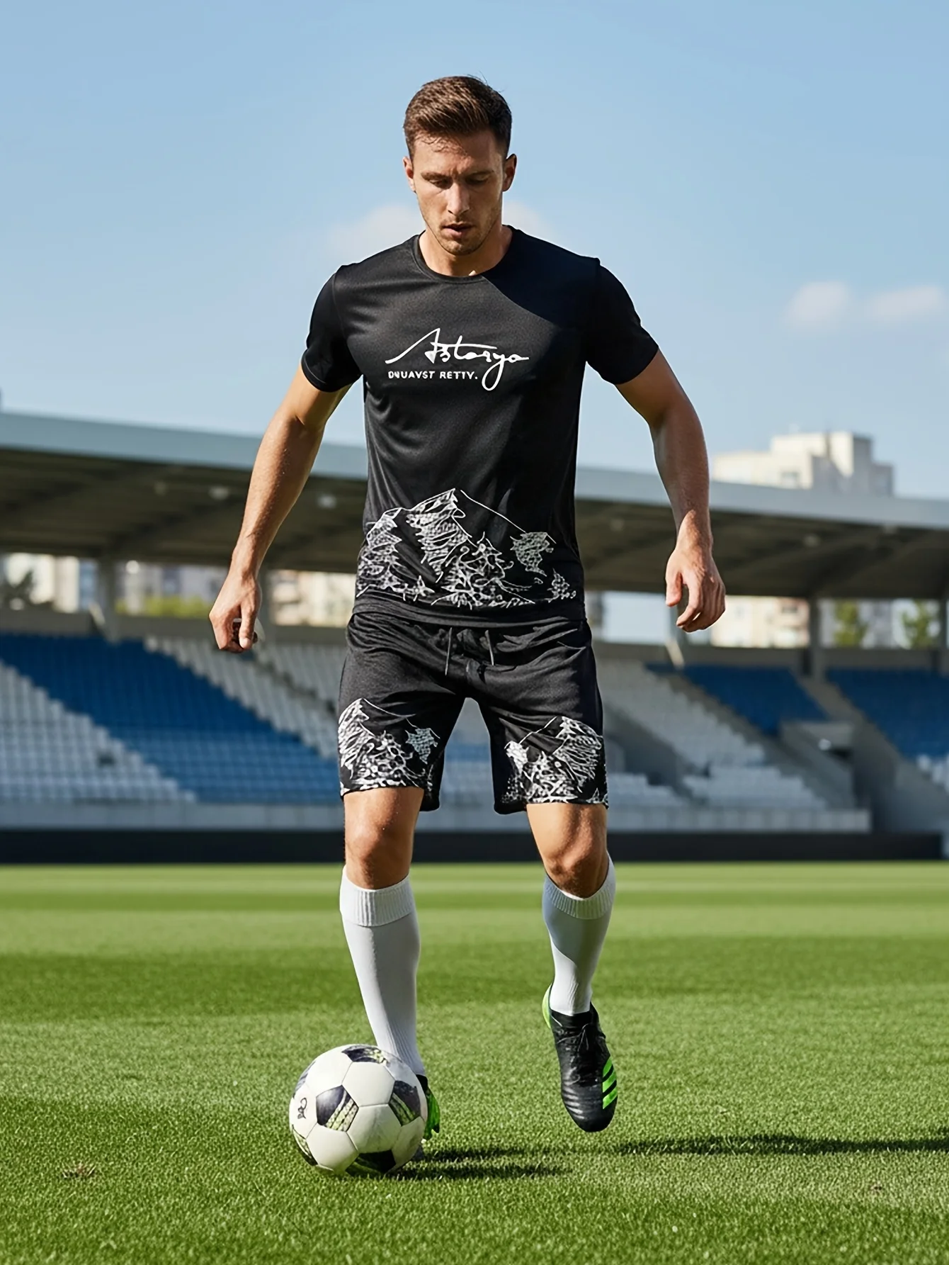 4PCS Men's Sportswear Top and Bottom Set T-shirt and Shorts Set Casual Sportswear Summer Dress Fashion Dress Men's Gift