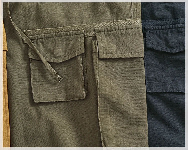 Cargo pants Men's outdoor scratch resistant material pocket loose plus size casual straight leg pants