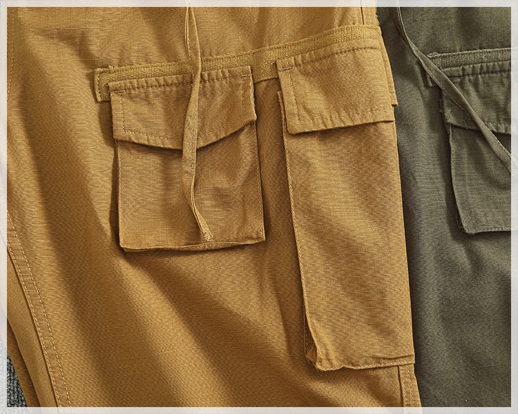 Cargo pants Men's outdoor scratch resistant material pocket loose plus size casual straight leg pants