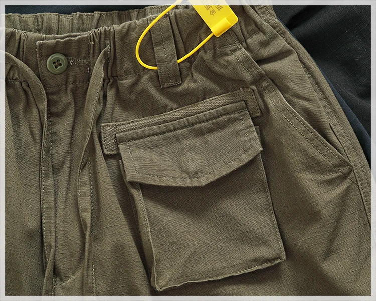 Cargo pants Men's outdoor scratch resistant material pocket loose plus size casual straight leg pants