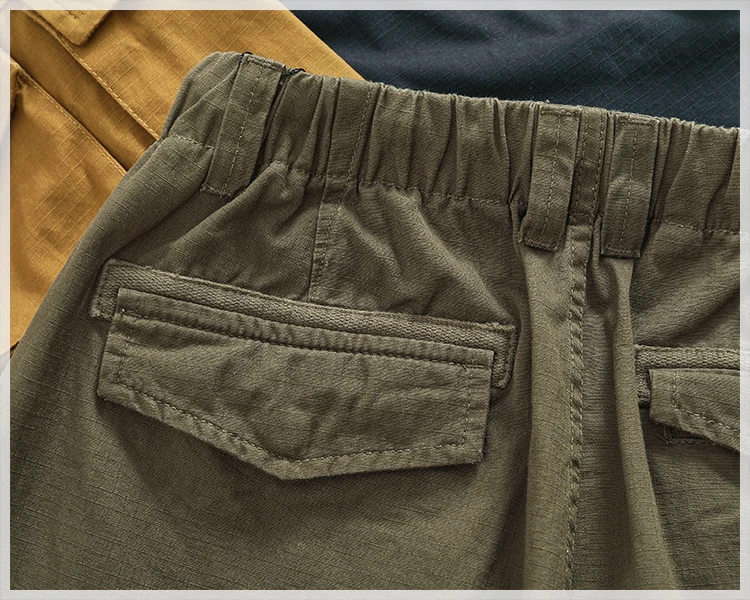 Cargo pants Men's outdoor scratch resistant material pocket loose plus size casual straight leg pants