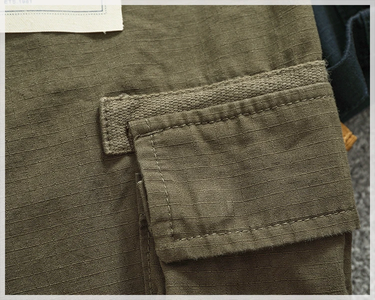 Cargo pants Men's outdoor scratch resistant material pocket loose plus size casual straight leg pants