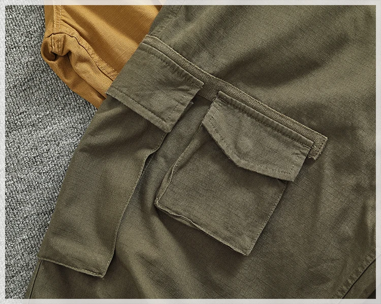 Cargo pants Men's outdoor scratch resistant material pocket loose plus size casual straight leg pants